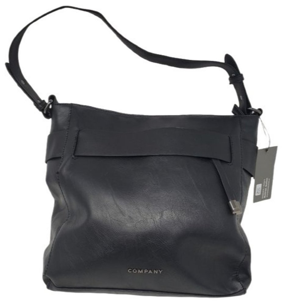 Company |  Black medium sized shoulder handbag